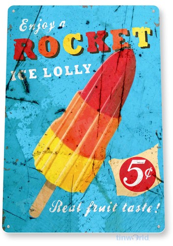 Insegna latta rocket lolly - latta,