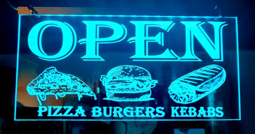 Insegna led kebab pizza - led,