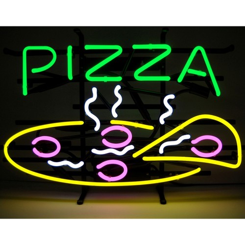 Pizza slice x15 - 19"x15", neon