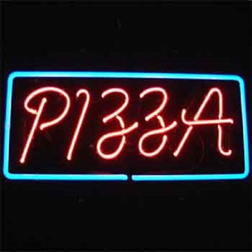 Pizza real glass neon - glass,