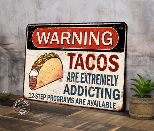Insegna avvertimento tacos - insegna,